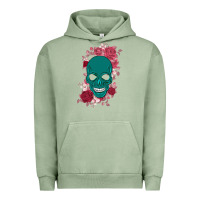 Pigment Oil Green Skull with flowers Urban Hoodie - Bettercallsaul