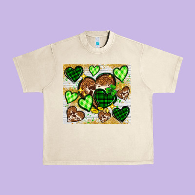 St. Patrick's Day Hearts Tumbler Urban Heavy Tee Designed By Neo Western