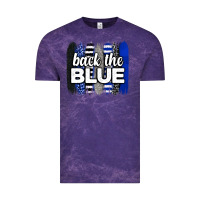 Cloud Purple Back the blue brushstrokes Vintage Tee - Neo Western