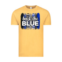 Vintage Mustard Back the blue brushstrokes Vintage Tee - Neo Western