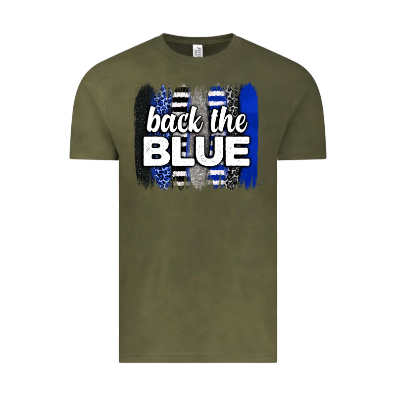 Back The Blue Brushstrokes Vintage Tee by Neo Western | Teevron