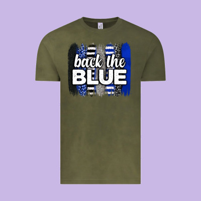 Back The Blue Brushstrokes Vintage Tee Designed By Neo Western