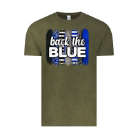 Vintage Olive Back the blue brushstrokes Vintage Tee - Neo Western
