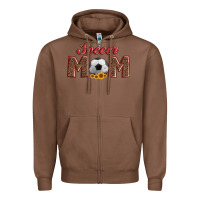 Chestnut soccer mom with ball and sunflower Zipper Hoodie - Artiststas