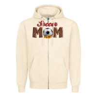 Sandshell soccer mom with ball and sunflower Zipper Hoodie - Artiststas