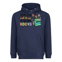 Navy there is no such thing as too many books Heavyweight Hoodie - MaliasSmallBusiness