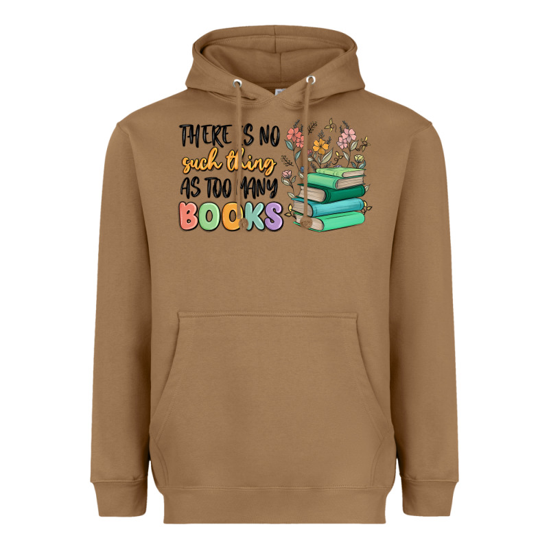 There Is No Such Thing As Too Many Books Heavyweight Hoodie by MaliasSmallBusiness | Teevron