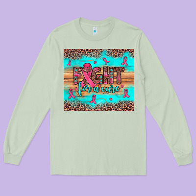 Fight For A Cure Long Sleeve Tee Designed By Jahusdesignshop