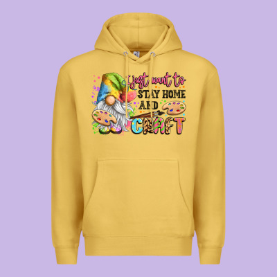 I Just Want To Stay Home And Craft Premium Hoodie Designed By Lillyallendesigns