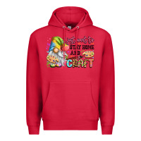 Cardinal i just want to stay home and craft Premium Hoodie - LillyAllenDesigns