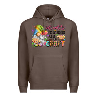 Coffee i just want to stay home and craft Premium Hoodie - LillyAllenDesigns