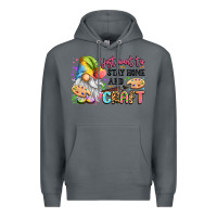 Rock i just want to stay home and craft Premium Hoodie - LillyAllenDesigns