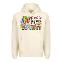 Tofu i just want to stay home and craft Premium Hoodie - LillyAllenDesigns