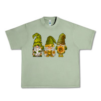 Oil Green sunflower gnomies Urban Heavy Tee - BarkalooDesign