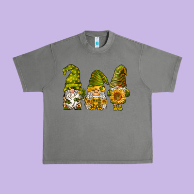 Sunflower Gnomies Urban Heavy Tee Designed By Barkaloodesign