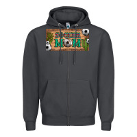 Smoke soccer mom with ball and cactus and serape licanse plate Zipper Hoodie - Artiststas