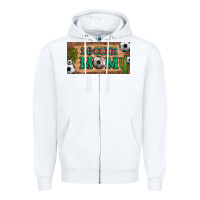 White soccer mom with ball and cactus and serape licanse plate Zipper Hoodie - Artiststas