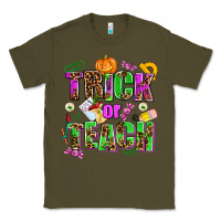 Army Green trick or teach Classic Tee - AdoDesignShop