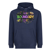 Navy ı have boundary ıssues Heavyweight Hoodie - MaliasSmallBusiness