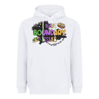 White ı have boundary ıssues Heavyweight Hoodie - MaliasSmallBusiness