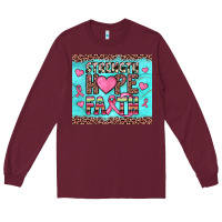 Burgundy strength hope faith Long Sleeve Tee - JahusDesignShop