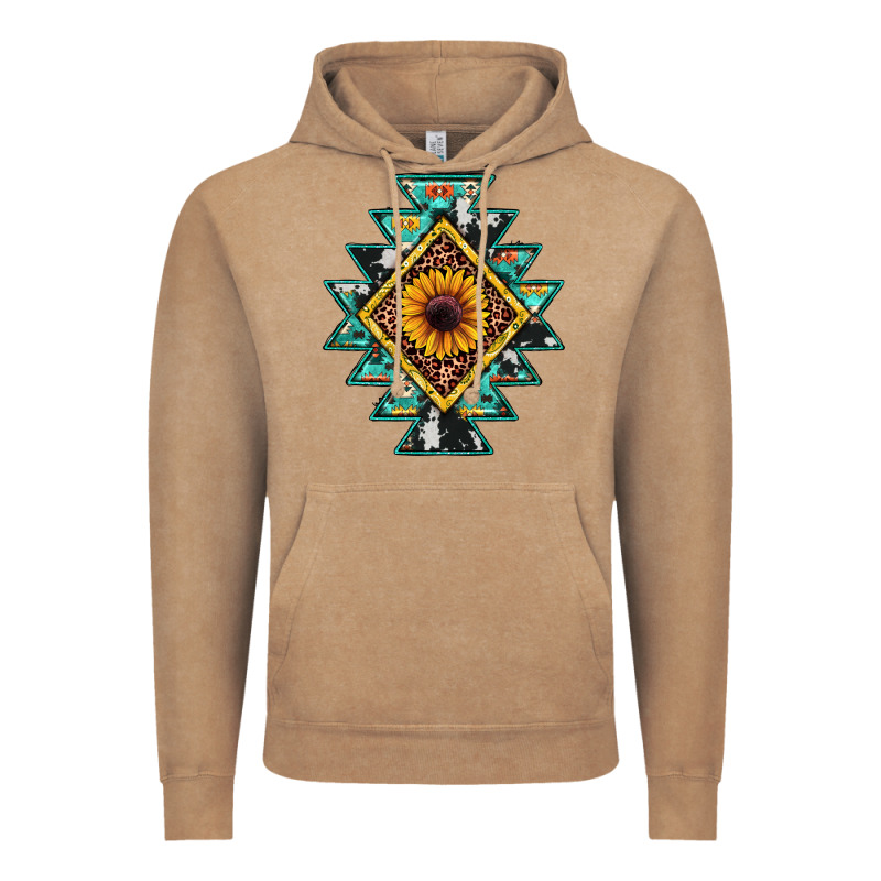 Aztec Leopard Sunflower Vintage Hoodie by JahusDesignShop | Teevron