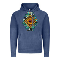 Vintage Denim aztec leopard sunflower Vintage Hoodie - JahusDesignShop