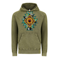 Vintage Olive aztec leopard sunflower Vintage Hoodie - JahusDesignShop