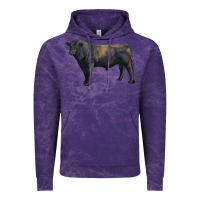 Cloud Purple black angus bull Vintage Hoodie - RanaPortraitStore