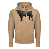 Vintage Coffee black angus bull Vintage Hoodie - RanaPortraitStore