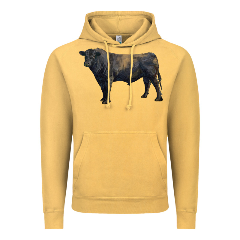 Black Angus Bull Vintage Hoodie by RanaPortraitStore | Teevron