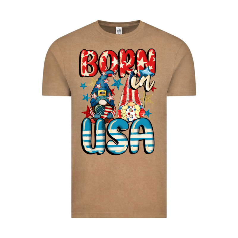 Born In Usa Gnomes 4th Of July Vintage Tee by CowGirlArtShop | Teevron