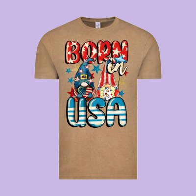 Born In Usa Gnomes 4th Of July Vintage Tee Designed By Cowgirlartshop