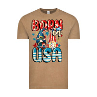 Vintage Coffee Born in USA gnomes 4th of July Vintage Tee - CowGirlArtShop