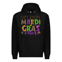 Black thick things mardi gras vibes Premium Hoodie - LillyAllenDesigns