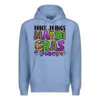 Colony Blue thick things mardi gras vibes Premium Hoodie - LillyAllenDesigns