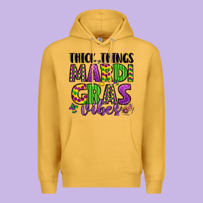 Thick Things Mardi Gras Vibes Premium Hoodie Designed By Lillyallendesigns