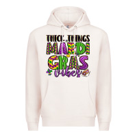 Pale Pink thick things mardi gras vibes Premium Hoodie - LillyAllenDesigns