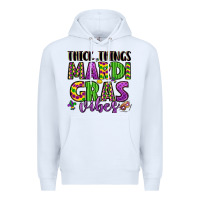 White thick things mardi gras vibes Premium Hoodie - LillyAllenDesigns