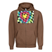 Chestnut tie dye hearth shaped race flag background 3200x2400 Zipper Hoodie - AdoDesignShop
