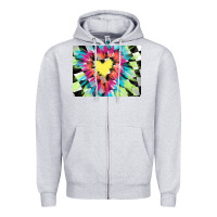Heather Grey tie dye hearth shaped race flag background 3200x2400 Zipper Hoodie - AdoDesignShop