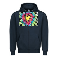 Navy tie dye hearth shaped race flag background 3200x2400 Zipper Hoodie - AdoDesignShop