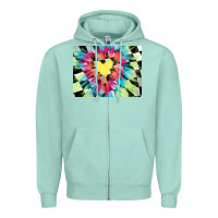 Seafoam tie dye hearth shaped race flag background 3200x2400 Zipper Hoodie - AdoDesignShop