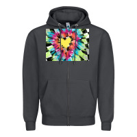 Smoke tie dye hearth shaped race flag background 3200x2400 Zipper Hoodie - AdoDesignShop