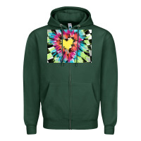Sports Green tie dye hearth shaped race flag background 3200x2400 Zipper Hoodie - AdoDesignShop