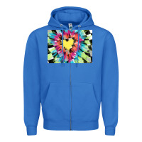 True Royal tie dye hearth shaped race flag background 3200x2400 Zipper Hoodie - AdoDesignShop
