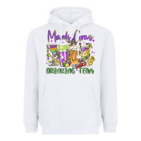 White mardi gras drinking team Heavyweight Hoodie - MaliasSmallBusiness