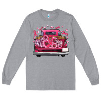 Heather Grey breast cancer farm truck Long Sleeve Tee - Artiststas