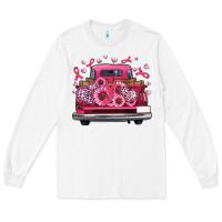 White breast cancer farm truck Long Sleeve Tee - Artiststas