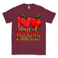 Burgundy 100 days of making a difference Classic Tee - Artiststas